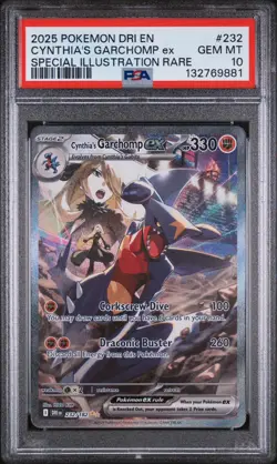 Pokemon 2025 Cynthias Garchomp ex 232/182 SIR Destined Rivals GEM MINT PSA 10 - Image 1