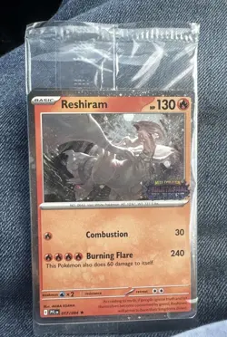Reshiram 017/094 - Holo Rare - Pokemon TCG: Phantasmal Flames - NM stamped promo - Image 1