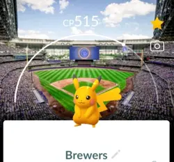Shiny Pikachu Baseball Location Background ?? Pokemon Go - Image 1
