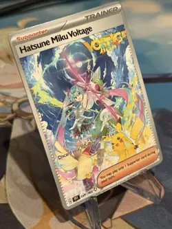 Pokemon Pikachu x Hatsune Miku promo rare Waifu Doujin ACG DIY Full Art Card - Image 2
