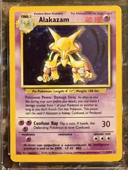 CGC 8.5 Alakazam 1999 Base Set 1/102 Holo Pokemon Card - Image 3