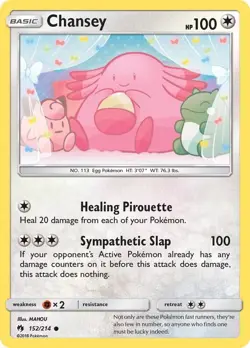 Pokemon Trading Card Game TCG - Chansey - Regular - Lost Thunder - NM - Image 1