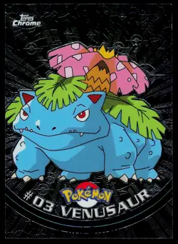 Venusaur #3 - Topps Chrome Series 1 Pokemon Card Light Play - Image 1