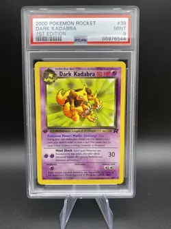 Dark Kadabra 1st Edition PSA 9 39/82 Team Rocket Pokemon Card - Image 1