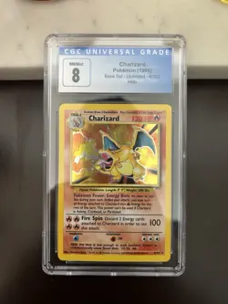 Charizard Base Set 4/102 CGC 8 HOLO RARE Pokemon Card CGC 8 NM-MINT - Image 1