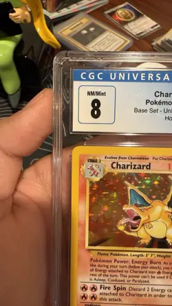 Charizard Base Set 4/102 CGC 8 HOLO RARE Pokemon Card CGC 8 NM-MINT - Image 3