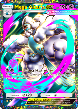 Pokemon Pocket TCG Trading Card 2 Star Full Art Mega Altaria EX Mega Rising - Image 1
