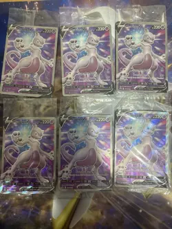 Mewtwo V Sealed Promo x6 SWSH229 Black Star Promo Pokemon Card Game - Image 1