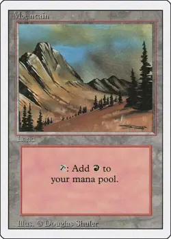 Magic The Gathering MTG MOUNTAIN (C) Revised NM Near Mint - Image 1