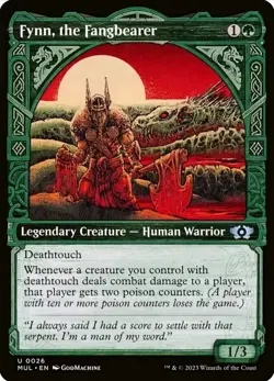 X 1 Fynn, the Fangbearer NM-M Showcase Multiverse Legends MUL 026 MTG Magic - Image 1