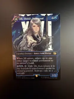 MTG Final Fantasy English Jill, Shiva's Dominant Borderless 0523 Surge Foil - Image 1