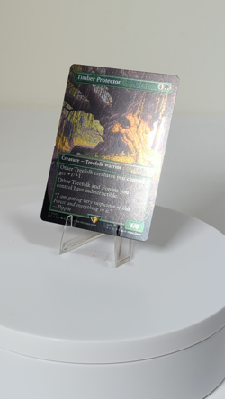 Timber Protector Borderless Foil 533 Commander LoTR MTG NM See Video - Image 2