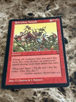 RELENTLESS ASSAULT Magic the Gathering MTG Visions MP - Image 1