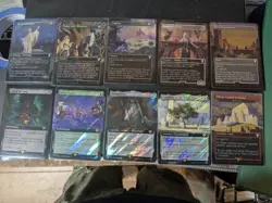 10x MTG LoTR Borderless/Extended Art Surge Foil & Foil Lot - Image 1