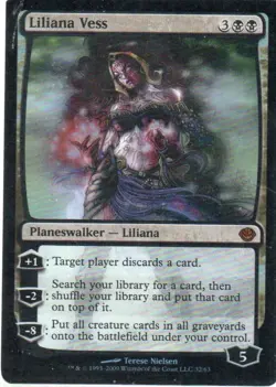 MTG: Duel Decks: Garruk vs. Liliana: Foil Liliana Vess: Lightly Played Condition - Image 1