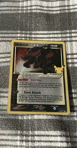 Pokemon Umbreon Gold Star Celebrations 25th Anniversary Mint - Image 1