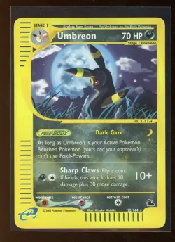 2003 Pokemon Skyridge Umbreon Reverse Holo Foil Rare 32/144 E-Reader Series WOTC - Image 1