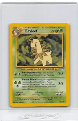 Bayleef 28/111 - Neo Genesis Set - VINTAGE WOTC Pokemon Card - Unlimited - NM - Image 1