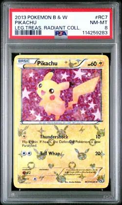 2013 POKEMON LEGENDARY TREASURES PIKACHU #RC7 HOLO PSA 8 NEAR MINT #114259283 - Image 1