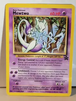 Mewtwo Black Star Promo 12 Pokemon Tcg 2000 - Image 1