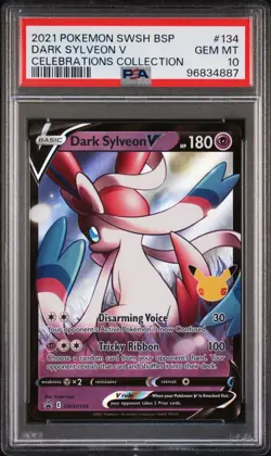 2021 Pokemon Swsh Black Star Promo Dark Sylveon V Celebrations PSA 10 #134 - Image 1