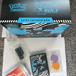 Pokemon TCG Black Bolt Elite Trainer Box ETB opened no packs 151 paldean surging - Image 2