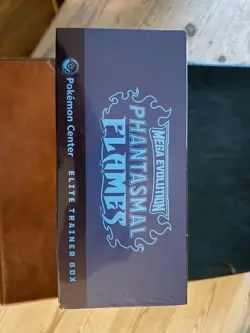POKEMON TCG PHANTASMAL FLAMES POKEMON CENTER EXCLUSIVE ELITE TRAINER BOX IN HAND - Image 2