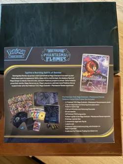 POKEMON TCG PHANTASMAL FLAMES POKEMON CENTER EXCLUSIVE ELITE TRAINER BOX IN HAND - Image 3