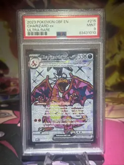 2023 POKEMON OBF EN-OBSIDIAN FLAMES ULTRA RARE #215 CHARIZARD EX PSA 9 - Image 1