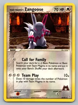 Pokemon TCG Team Magma vs Team Aqua Team Magma's Zangoose 23/95 - Image 1