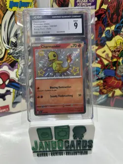 Pokemon 2024 Paldean Fates #109 Charmander Shiny Rare- Holo CGC 9 - Image 1