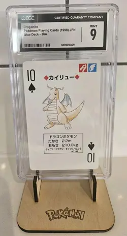 CGC 9 Rare 1996 Japanese Pokemon Poker Dragonite Blastoise Deck Playing Card - Image 1