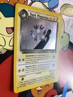 Pokemon Dark Magneton TCG Holo Rare Card 11/82 Unlimited LP/NM Swirl - Image 2