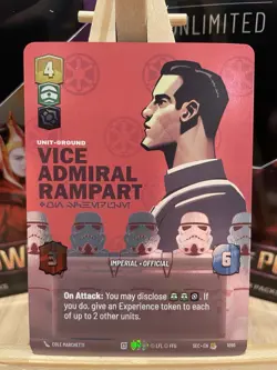 Star Wars Unlimited SOP - Vice Admiral Rampart - Prestige Foil Rare Card 1090 - Image 1