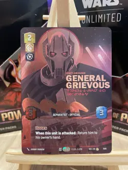 Star Wars Unlimited SOP - General Grievous - Prestige Foil Rare Card 1095 - Image 1