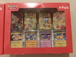 2- Pokemon 4 Mini Tins + 4 Promo Cards Bundle - 151 SAMS CLUB EXCLUSIVE IN HAND - Image 2