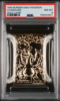 Charizard Pokemon Card Burger King 23K Gold Plated Promo Nintendo PSA 8 NM-MINT - Image 1