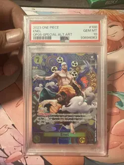 One Piece Card TCG ENEL OP05-100 SP SEC AWAKENING OF THE NEW ERA English PSA 10 - Image 1