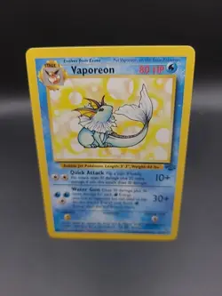 Vaporeon 28/64 Jungle set Non Holo Rare Vintage WOTC Pokemon card - Image 1