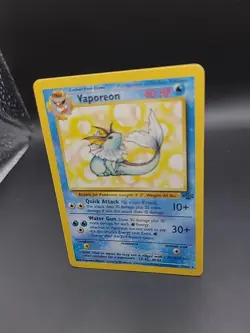 Vaporeon 28/64 Jungle set Non Holo Rare Vintage WOTC Pokemon card - Image 3