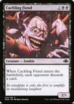 X 1 Cackling Fiend NM 076 Dominaria Remastered MTG Magic The Gathering - Image 1