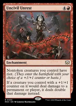 MTG Uncivil Unrest (35/542) March of the Machine Commander NM - Image 1