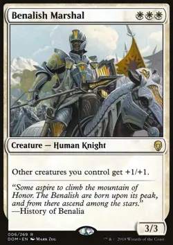 MTG Magic the Gathering Benalish Marshal (6/296) Dominaria NM - Image 1