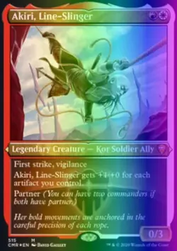 MTG Akiri, Line-Slinger (515/794) Commander Legends LP FOIL- ETCHED - Image 1