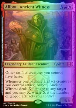 MTG Magic the Gathering Alibou, Ancient Witness (7/465) Commander 2021 NM FOIL - Image 1