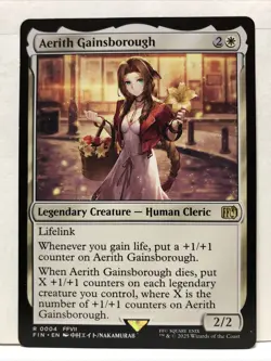 MTG Aerith Gainsborough Magic: The Gathering Final Fantasy Rare #0004 - Image 1