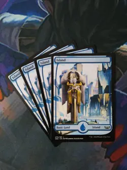 Full Art Island 275 x 4 | 7% Off 2+ | C Streets of New Capenna | NM | MTG - Image 1
