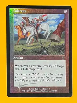 MTG CALTROPS (Foil) 7th Edition (OldManMTG 012-421) - Image 1