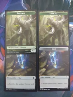 Clue // Elephant Token x4 | 7% Off 2+ | C New Capenna | NM | MTG - Image 1