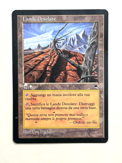 Wasteland Tempest MTG Italian Heavy Play (HP) Creased Magic the Gathering Land 1 - Image 1